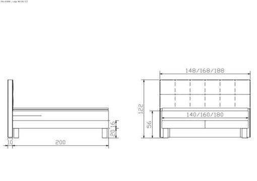 Lit boxspring Lodge Hasena 140x200 cm Gris / Brun_5