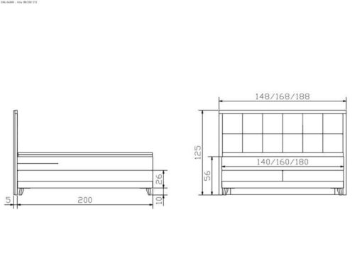 Lit boxspring Villa Hasena 140x200 cm Beige / Brun_5