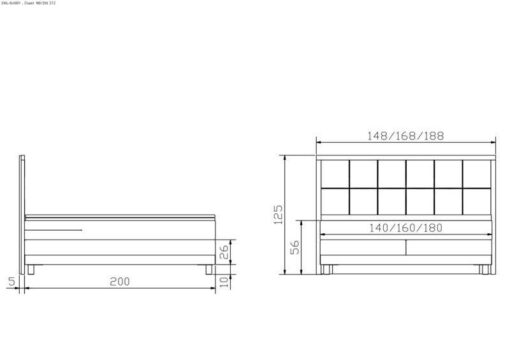 Lit boxspring Chalet Hasena 140x200 cm Beige / Brun_5