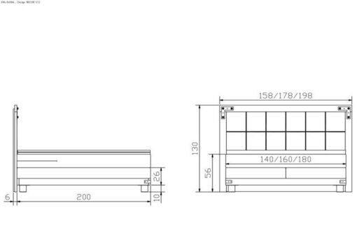 Lit boxspring Chicago Hasena 140x200 cm Beige / Brun_5