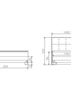 Lit boxspring Boston Hasena 140x200 cm Gris / Brun_5