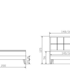 Lit boxspring Nordic Hasena 140x200 cm Blanc / Brun_5