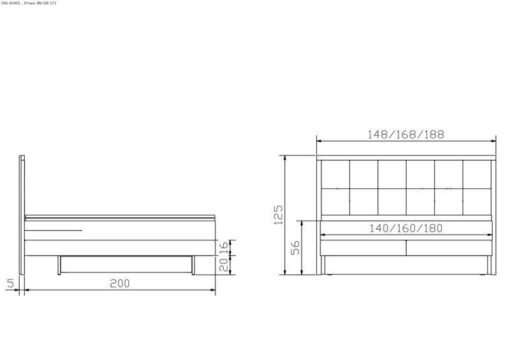 Lit boxspring incl. espace de rangement Ottawa Hasena 140x200 cm Anthracite / Brun_5