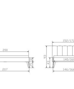 Lit Elia Hasena Chêne bois massif 721-Buffalo grey 140x200 cm Gris / Brun_5