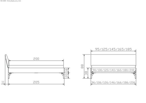 Lit Parete Hasena Chêne bois massif 323-Kul white 120x200 cm Anthracite / Blanc / Brun_5