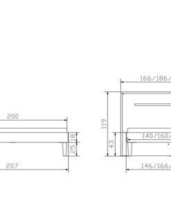 Lit Ostia Hasena Noyer massif 641-Ritorno anthracit 200x200 cm Anthracite / Brun_5