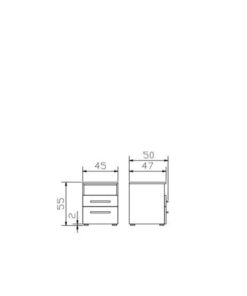 Table de nuit Dowe Hasena Anthracite / Brun_5