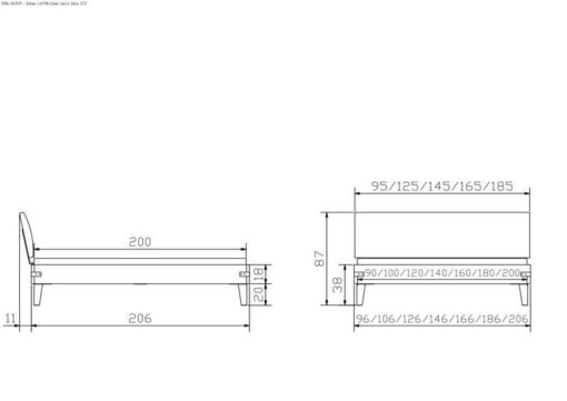 Lit Golea Hasena 90x200 cm Blanc / Brun_5