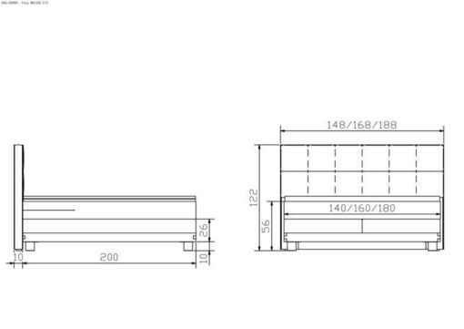 Lit boxspring Finca Hasena 140x200 cm Blanc / Brun_5