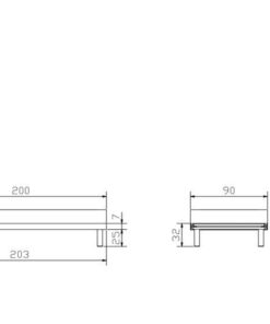  Lit Econom Hasena 90x200 cm Gris / Blanc