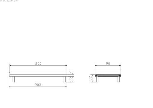 Lit Econom Hasena 90x200 cm Gris / Brun