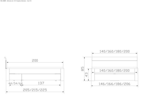 Lit Stupendo Hasena 200x200 cm Brun