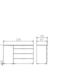  Commode Totrino Hasena Blanc