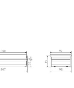  Lit Monument Plus Hasena 90x200 cm Anthracite