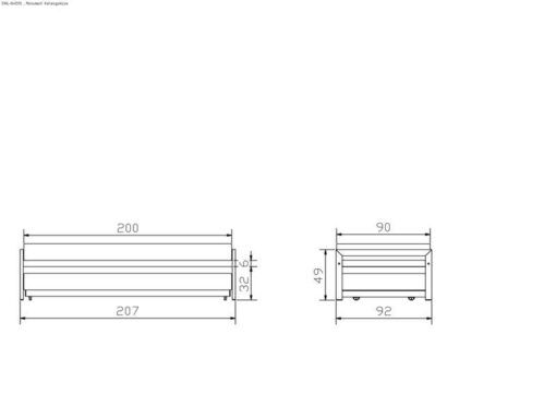 Lit Monument Plus Hasena 90x200 cm Anthracite