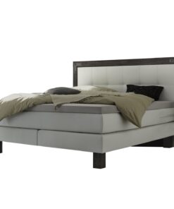 Lit boxspring Memphis Hasena 160x200 cm Blanc / Gris