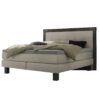 Lit boxspring Memphis Hasena 160x200 cm Beige / Gris