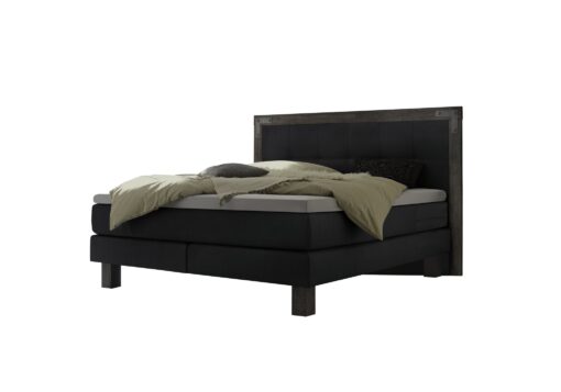 Lit boxspring Memphis Hasena 160x200 cm Anthracite / Gris