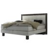 Lit boxspring Memphis Hasena 180x200 cm Blanc / Gris