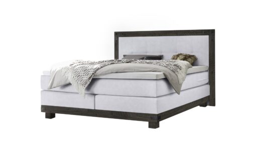 Lit boxspring Chicago Hasena 160x200 cm Blanc / Gris