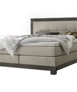 Lit boxspring Chicago Hasena 180x200 cm Beige / Gris