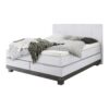 Lit boxspring Boston Hasena 140x200 cm Blanc / Gris