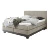 Lit boxspring Boston Hasena 140x200 cm Beige / Gris