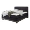 Lit boxspring Boston Hasena 140x200 cm Anthracite / Gris