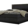 Lit boxspring incl. espace de rangement Nevada Hasena 140x200 cm Anthracite / Gris