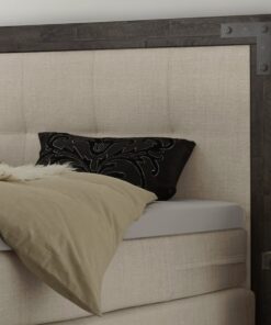 Lit boxspring Memphis Hasena 140 Beige / Gris_2