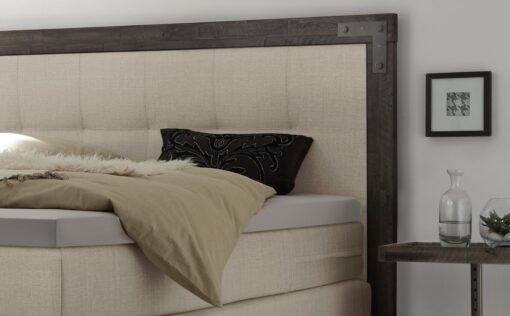 Lit boxspring Memphis Hasena 140 Beige / Gris_2