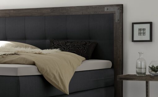 Lit boxspring Memphis Hasena 160x200 cm Anthracite / Gris_2