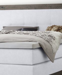 Lit boxspring Chicago Hasena 160x200 cm Blanc / Gris_2