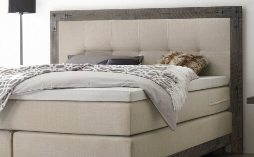 Lit boxspring Chicago Hasena 180x200 cm Beige / Gris_2