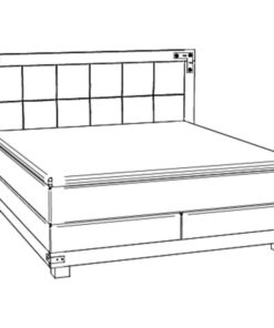 Lit boxspring Chicago Hasena 160x200 cm Blanc / Gris_4