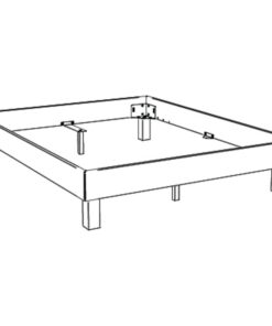 Lit Basico Hasena Chêne bois massif 200x200 cm Brun_4