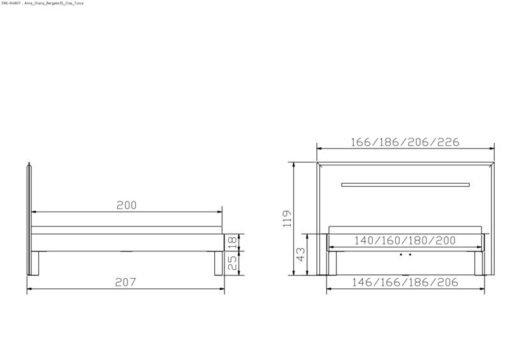 Lit Chiara Hasena Noyer massif 374-Campos cafe 180x200 cm Brun_5