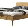 Lit Sambuco Hasena Chêne bois massif 100x200 cm Brun