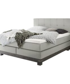 Lit boxspring Boston Hasena 140x200 cm Gris