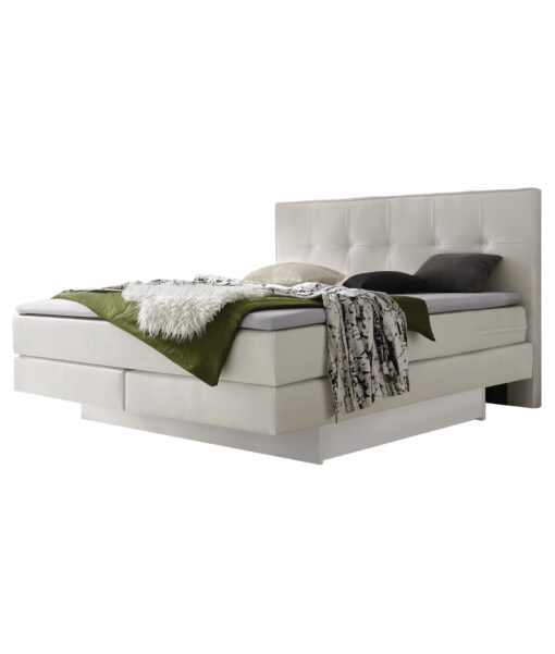 Lit boxspring incl. espace de rangement Miami Hasena 160x200 cm Blanc