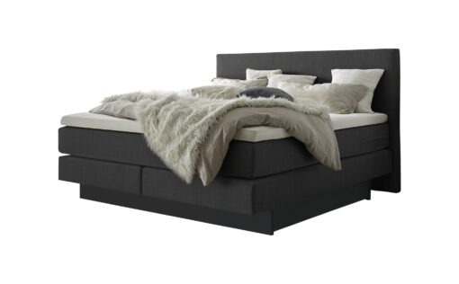 Lit boxspring incl. espace de rangement Denver Hasena 140x200 cm Anthracite