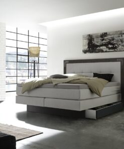 Lit boxspring incl. espace de rangement Nevada Hasena 140x200 cm Gris_1