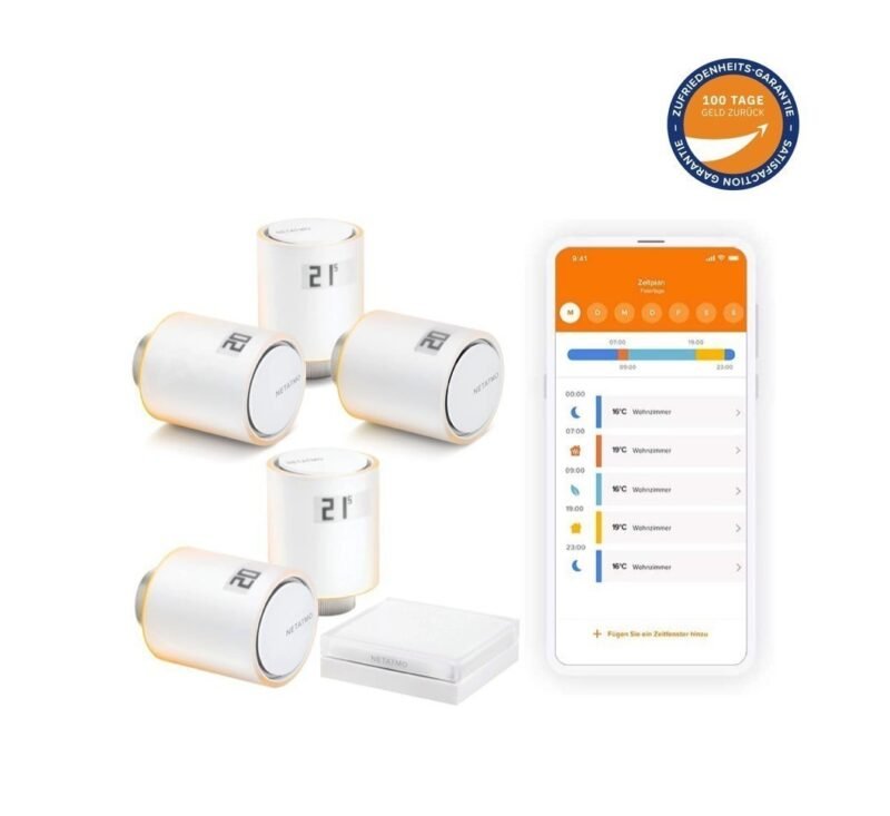 5x Têtes Thermostatiques intelligentes + Hub