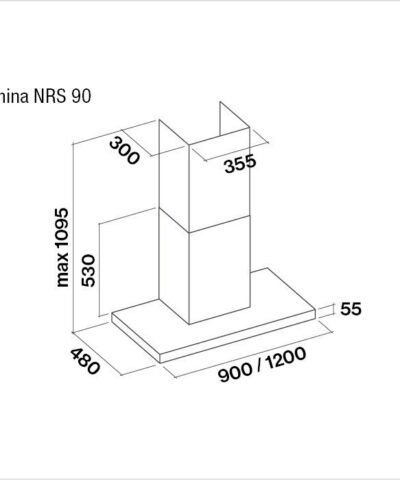 Hotte de ventilation EVO LUMINA NRS 90 N FALMEC