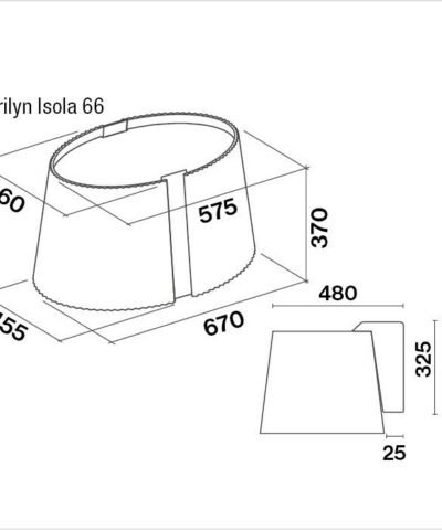 Hotte de ventilation E-ION MARILYN ISOLA 66 W FALMEC