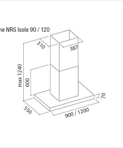 Hotte de ventilation PLANE NRS ISOLA 120 FALMEC