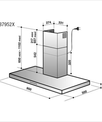 Hotte de ventilation DHB7952X DE DIETRICH