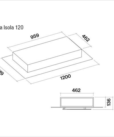 Hotte de ventilation AURA ISOLA 120 W FALMEC