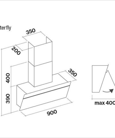 Hotte de ventilation BUTTERFLY W FALMEC