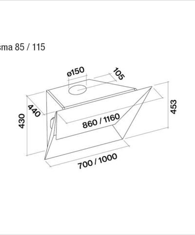 Hotte de ventilation PRISMA 85 N FALMEC